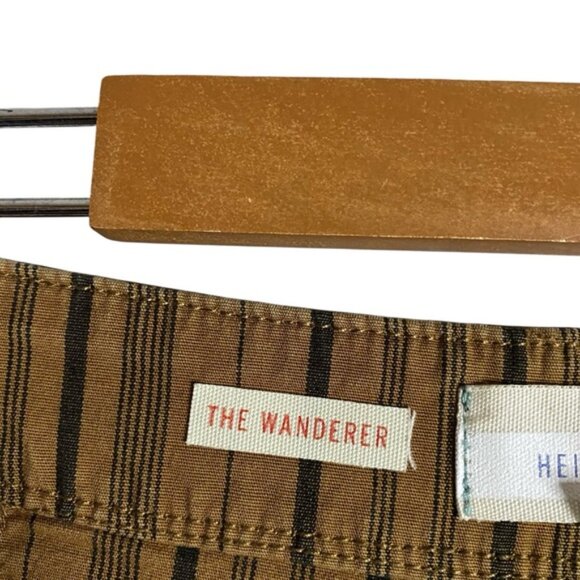 Anthropologie x Hei Hei Women's Brown Wanderer Striped Cargo Pants - Picture 7 of 12